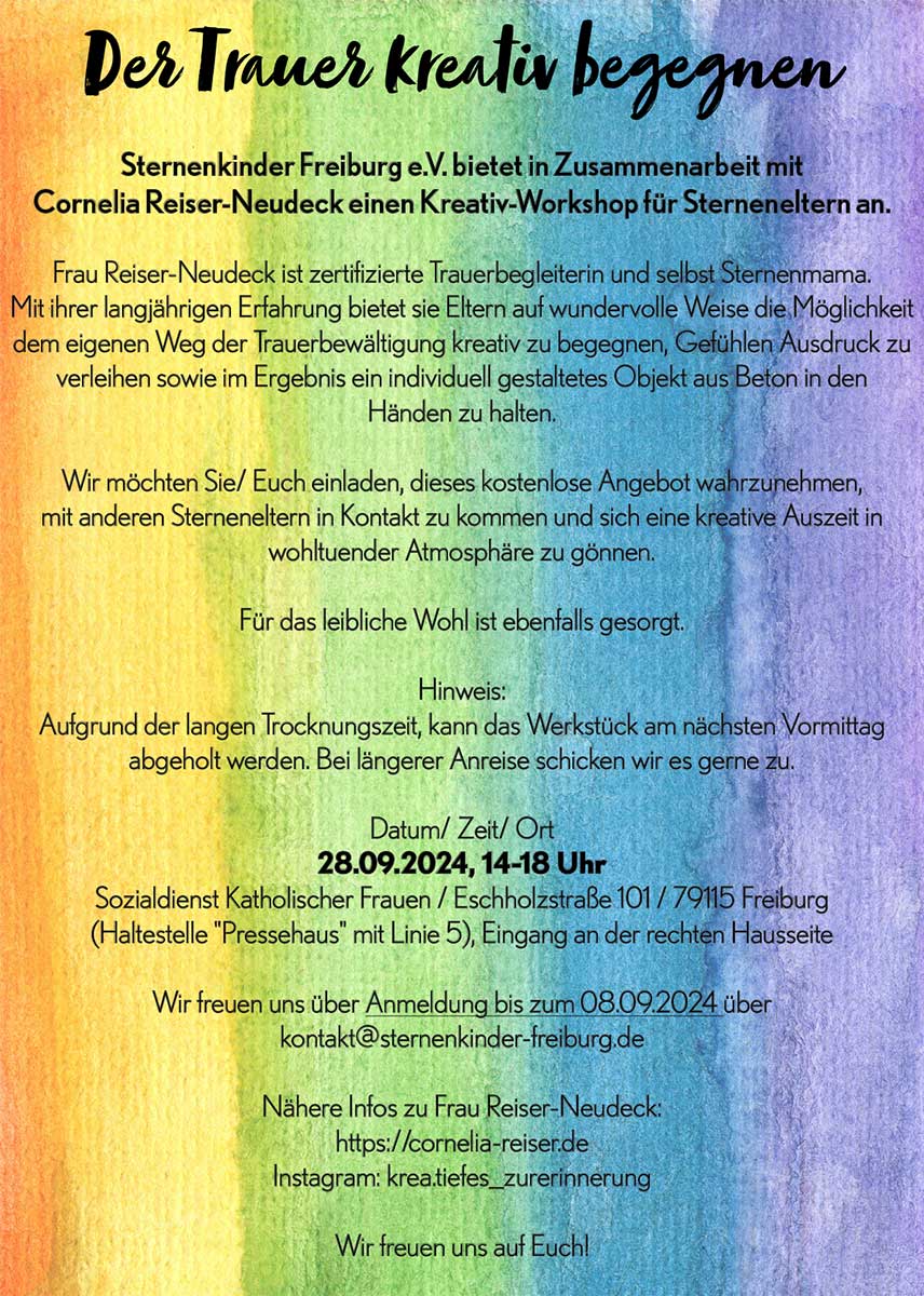 Kreativ-Angebot für Sterneneltern Freiburg